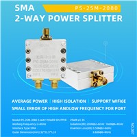0.8-8GHz Precision 2 Way Power Splitter Power Divider with SMA Connector