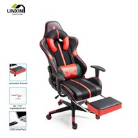Wholesale Modern Luxury Ergonomic Computer Chaise Cadeira Gamer Armchair White &amp;amp; Black Gaming Chair
