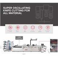 Gbos 1600mm Width Multi-Layers Cutting Shoe Knife Cut TPU Insole Mesh Synthetic Leather Oscillating Knife Cutting Machin