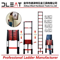 New Color Dleat 3.8M Aluminum Single Telescopic Ladder with EN131