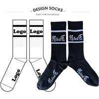 Low MOQ Cotton Men Custom Socks with Logo