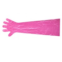 Long Arm Elastic Full Protection Long Shoulder Disposable PE Veterinary Glove with Rubber Band