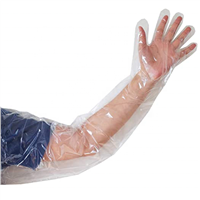 60cm 90cm High Density Clear Food Service Polythene Gloves