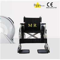 Aluminium Alloy MRI Compatible Wheelchair with I. V Pole for CT &amp;amp; MR Room Use