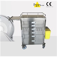 Non-Magnet Emergency Trolley for MR Room Use