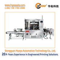 HYOO HY-230ZP: Two Colors Automatic Screen Printing Machine with Feeding &amp;amp; Capping System