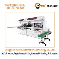 HYOO HY-767-2: Two Color Automatic UV Bottle Silk Scree Printing Machine Printer