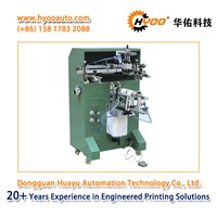 HYOO HY-400: Mechanical Cylindrical Screen Printing Machine Semi Auto Screen Printer for Round Curve &amp;amp; Cone Shape