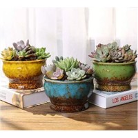 Wholesale Antique Mini Succulent Pot Garden Home Decoration Ceramic Planter Garden Flower Pots