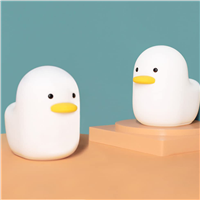 Tap LED Duck Night Light Cute Animal Silicone Nursery Rechargeable Table Lamp Bedside with Touch Sensor for Women Childr