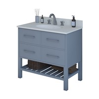 Grey 36 Inch Classic Style Bathroom Vanity