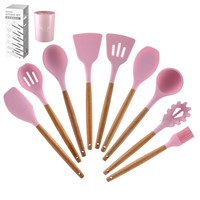 Silicone Utensils Cooking Sets Kitchen Utensils Sets 10pcs/Set with Color Box