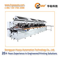 HYOO HY-767-4: Four Colors Fully Automatic Screen Printing &amp;amp; UV Curing Production Line