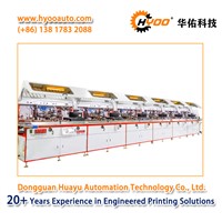 HYOO HY-767-6: Six Colors Automatic UV Bottle Silk Screen Printing &amp;amp; Hot Stmaping Machine