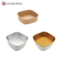 Disposable High Quality Square Rectangular Paper Bowl Manufacture Wholesale Made in China Printing Customizing