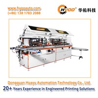 HYOO HY-767L: Two Colors Automatic Screen Printing &amp;amp; Labeling Machine