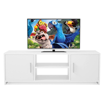 White Double Door TV Cabinet Television Stands Furniture Table Coffee Table Cabinet Storage Organizer TV Unit Bracket