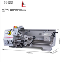 CJM250 750W Motor MT4 Spindle 250*500MM Stainless Steel Processing Metal Lathe Machine