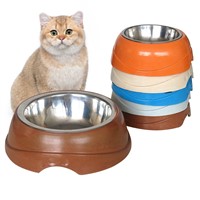 Manufacturer Wholesale 560ml Stainless Steel Cat Food &amp;amp; Water Bowls Unbreakable Non Slip PET Bowl