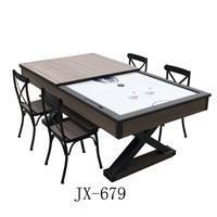 Jiuxing 679 Metal Surface Mesa De Hockey 2 In 1 Air Hockey Table with Dining Table Top