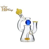 KR175 6 Inch Microscope Bongs with Glow In the Dark Spin Ball