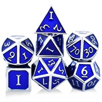 Mechanical Heavy Metal Dice Toy Green Purple Gird Style Solid Enamel Zinc Alloy Polyhedron Dices Sets for Table Board Ga