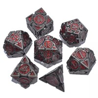 New Style 7 Pcs Galaxy Metal D&amp;D Dice Polyhedral Metal Dice Set for Role Playing Game MTG Pathfinder