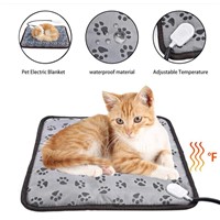 Adjustable Heating Pad Blanket Dog Cat Puppy Mat Bed Pet Electric Warmer Pad Power-off Protection Waterproof Bite-Resist