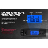 Jump Rope, Weighted Jump Rope for Fitness, Skipping Rope with Counter - Heavy Handles, Adjustable Length - Cordless