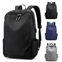 Wholesale Custom Waterproof Polyester Backpack Bag Travel Laptop Bag Fashion Design with USB Interface &amp;amp; Headphone Jack
