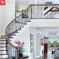 WEIMUTANGCustom Stairs &amp;amp; Accessories, Solid Wood Stair Handrails Overall Duplex Villa Building Handrails Home Stairs