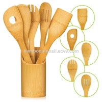 Bamboo Utensil Set with Holder Wholesale from China