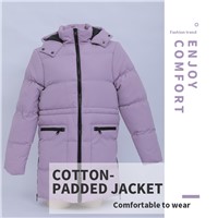 Lady Purple Cotton-Padded Jacket. Customized Products Can Be Contacted by Email.