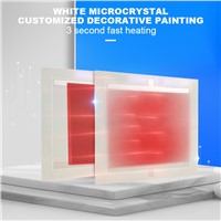 White Microcrystalline Custom Decorative Painting Semiconductor Heating Glass. Customization Can Be Contacted by Email.