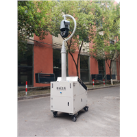 Solar Panel Highlight 360 Degree Rotation Hydraulic Lifting 8m Telescopic Mast Long Time Battery Mobile Light Tower
