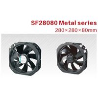 SF28080 Metal Axial Flow AC Fan High Airflow Low Noise Corrosion Resistant High Temperature Resistant