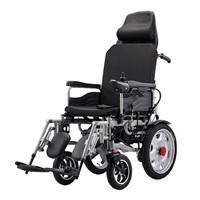 Hot Selling Aluminum Alloy Lightweight Wheelchair Folding Power Remote Control Electric Wheelchair