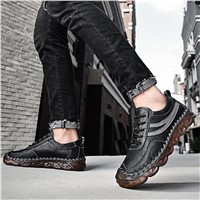 Cowhide Rubber Soled Men's Shoes, Outdoor Hiking &amp;amp; Leisure Top Layer