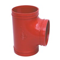 Spot Goods Ductile Iron Grooved Pipe Fittings Grooved Threaded Equal Reducing Tee