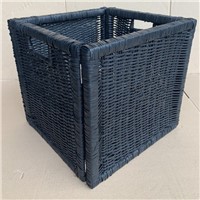Collapsible Foldable Rattan Storage Basket, Wicker Picnic Water Hyacinth Laundry Basket, Bamboo Vietnam