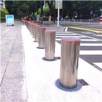 UPARK Automatic Electromechanical Bollard Security Post Stainless Steel Metal Traffic Barriers for Driveway