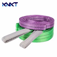 1T 2T 3T 5T 8T 10T Polyester Webbing Sling 2-Ply Lifting Straps Heavy Duty Web Strap Rigging Support Customization