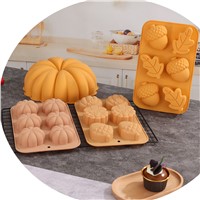 Halloween Pumpkin Food Grade Silicone Cake Mold Baking Pan Candy Chocolate Mold Ice Cube Tray