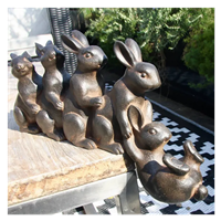 Wholesale Custom Pet Sculpture Bronze Rabbit Statue