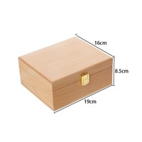 Factory Wholesale Wooden Gift Packaging Box Unfinished Pine Wood Gift Storage Box with Flip Lid