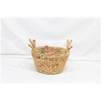 Water Hyacinth Storage Basket, Christmas Season, X-Mas Basket-SD10730A-1NA