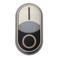 Eaton Extended Black, White Push Button - Momentary, M22 Series, 23mm Cutout