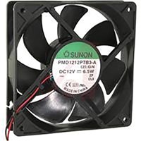 Sunon, 12 V dc, DC Axial Fan, 120 x 120 x 25mm, 203.9m3/h, 6.5W