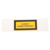 Brady Black/Yellow Vinyl Safety Labels, Class 1 Laser Product-Text 53 mm x 26mm