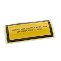 Brady Black/Yellow Vinyl Safety Labels, Caution-Laser Radiation When Open Avoid Exposure To Beam-Text 52 mm x 105mm
